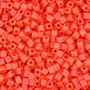 Miyuki square - cubes 1.8mm Beads - Opaque orange matted ab SB18-406FR